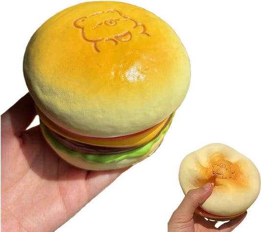Lifelike hamburger squishy brown bun soft slow rising squeeze toy