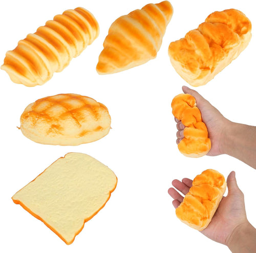 5 pack croissant squishy bread set soft slow rising fidget toys