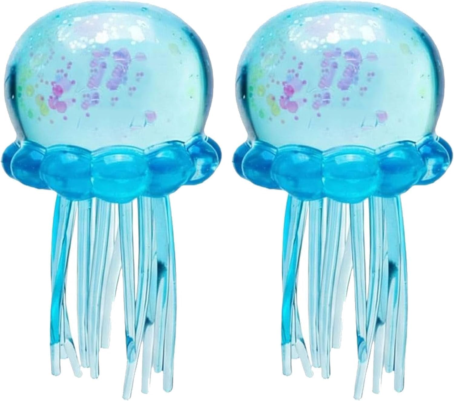 2 pack blue jellyfish squishy slow rising stress balls