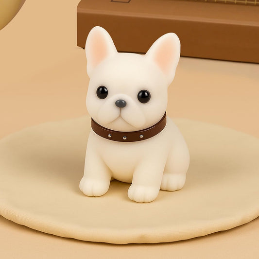 Kawaii white French bulldog dog squishy