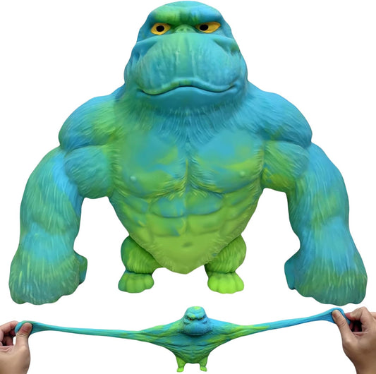 Teal and green jumbo stretchy monkey squishy gorilla toy