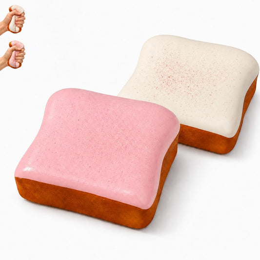 2 pack thick toast slices bread squishy slow rising toys