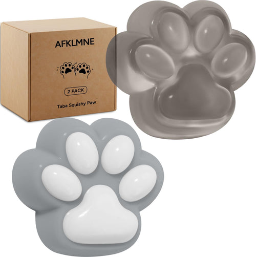 Gray cat squishy paw 2 pack soft slow rising fidget toy