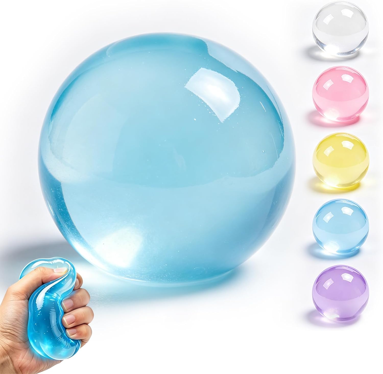 Giant blue coconut squishy jelly slow rising stress ball