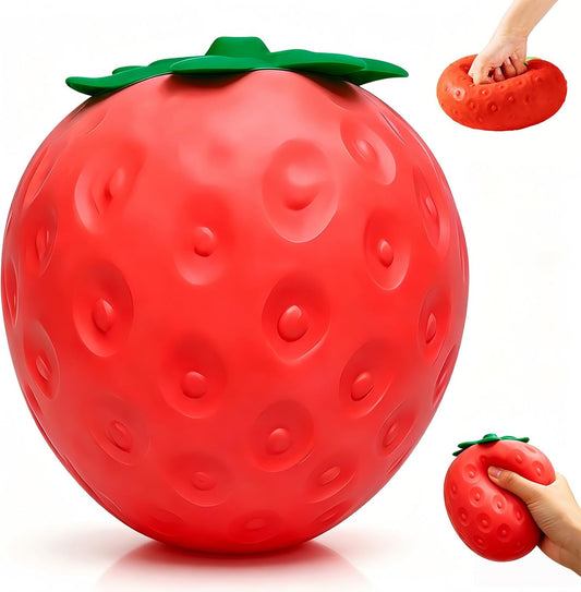 6 inch jumbo strawberry squishy slow rising squeeze stress toy