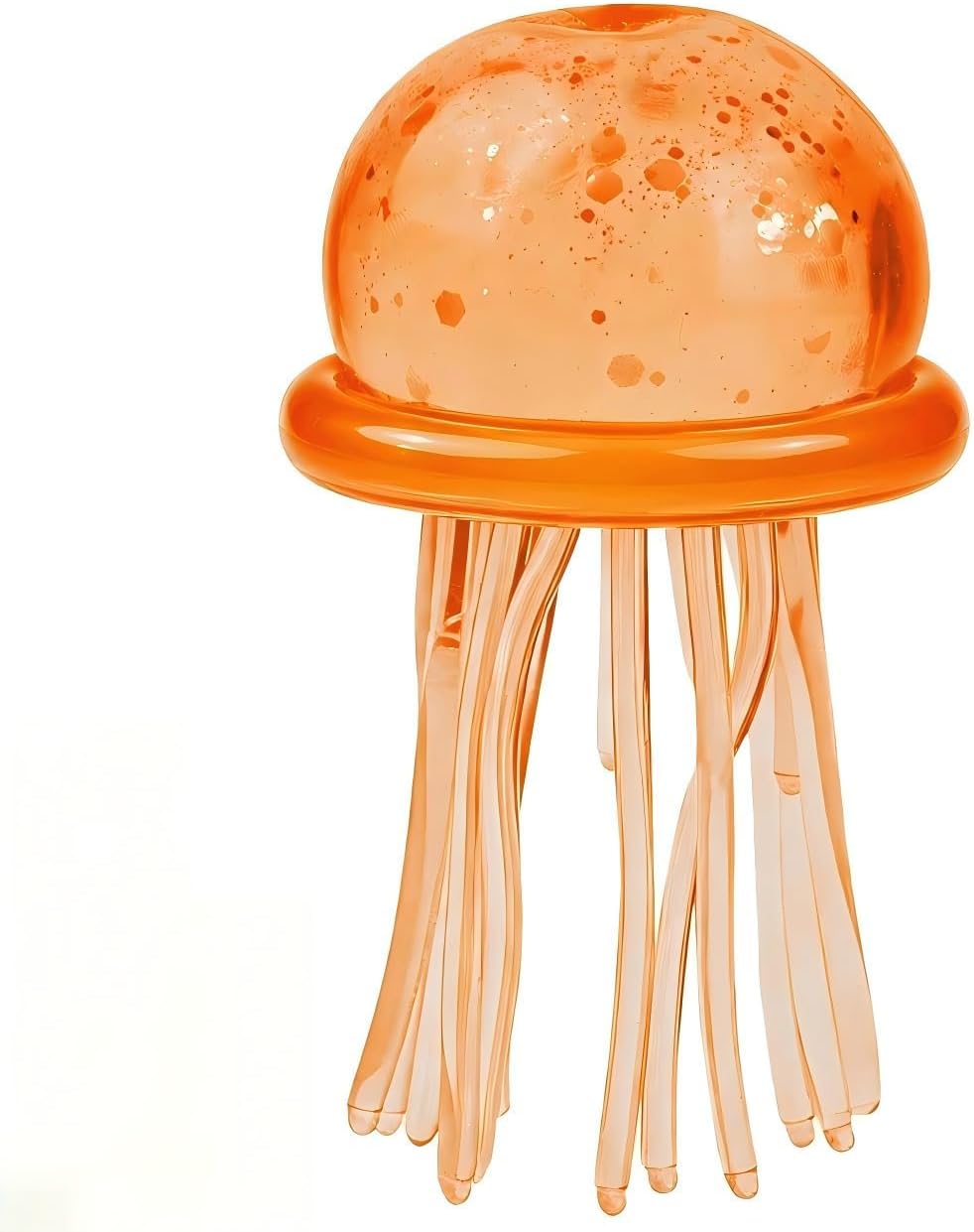 Orange jellyfish squishy squeeze stress ball fidget toy