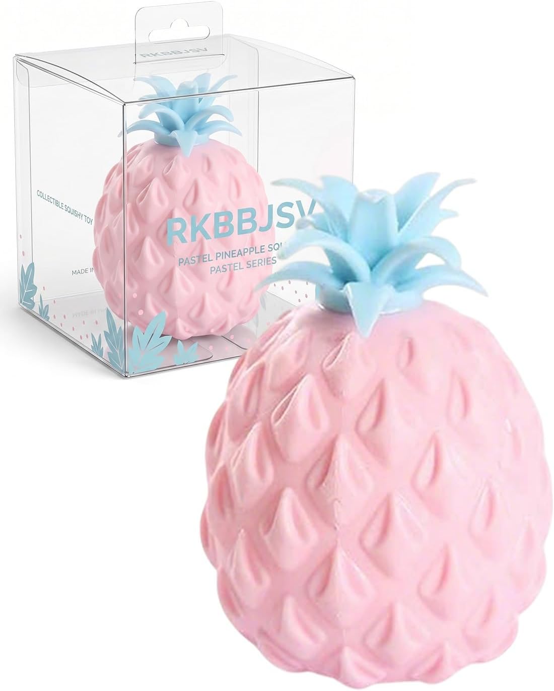 Blush pink pastel pineapple squishy soft squeeze toy