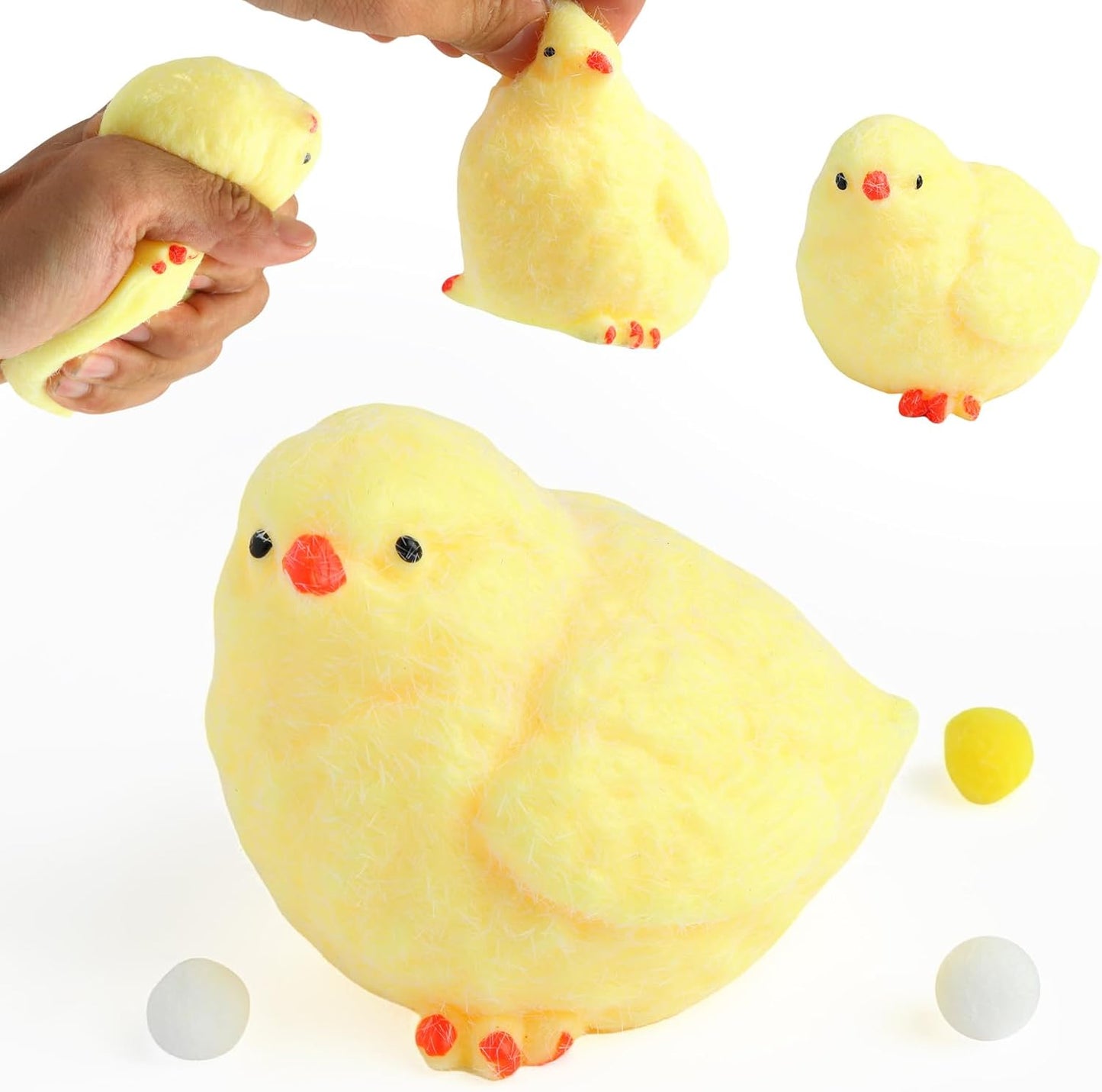 Slow rising big yellow fuzzy chick squishy
