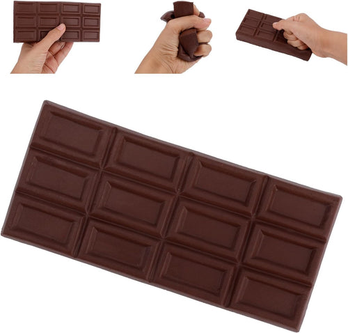 Realistic glossy dark chocolate squishy bar