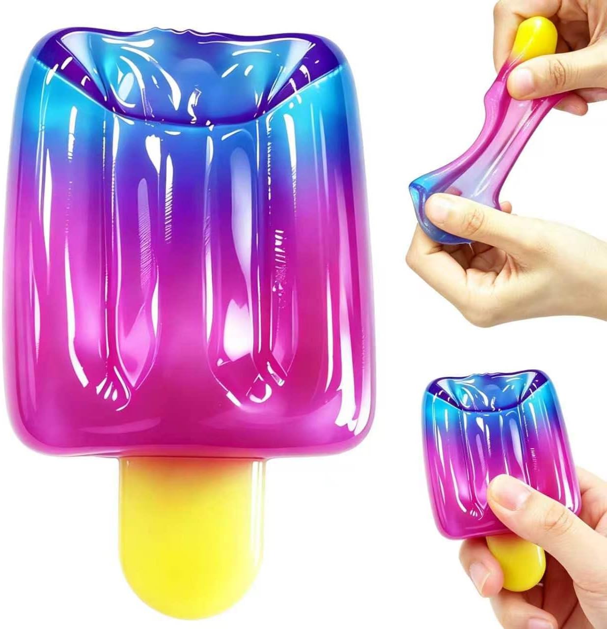 northern lights purple blue ice cream squishy popsicle