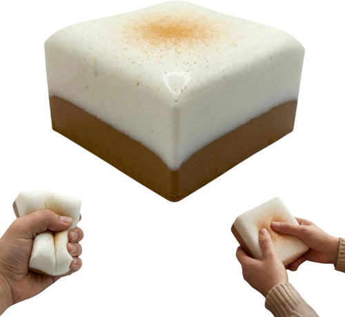 Dual color toast squishy slow rising squeeze toy