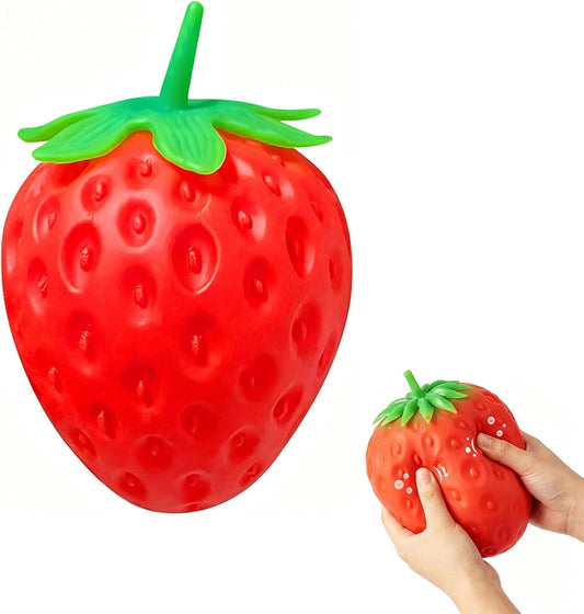 Slow rising strawberry squishy soft squeeze stress relief toy