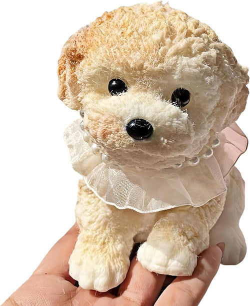 Apricot poodle dog squishy with tulle collar