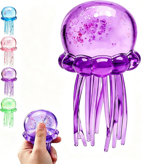 Purple jellyfish squishy soft squeeze sensory stress toy