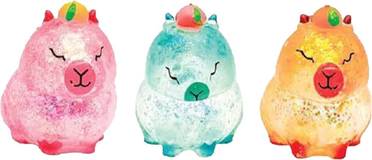Assorted glitter capybara squishy 3 pack squeeze toys