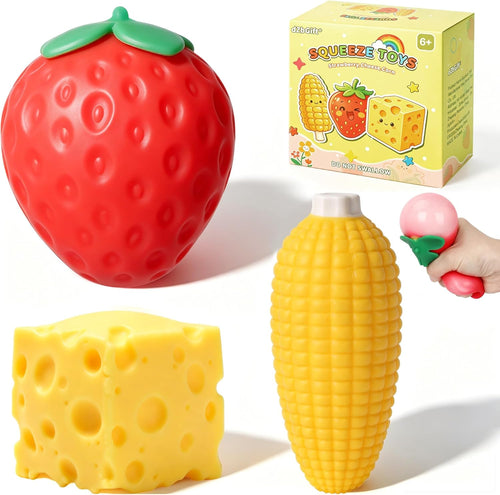 Scented corn squishy with strawberry and cheese squeeze toys