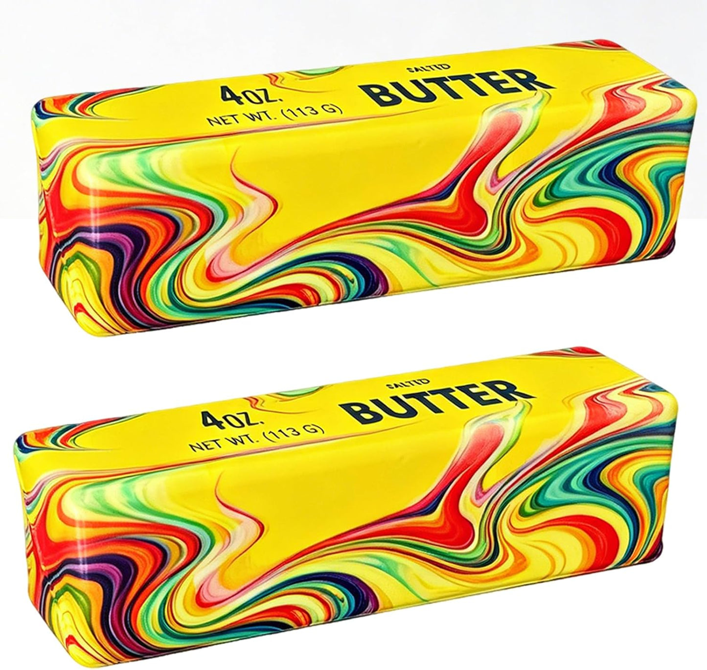 Colorful swirl butter squishy pair