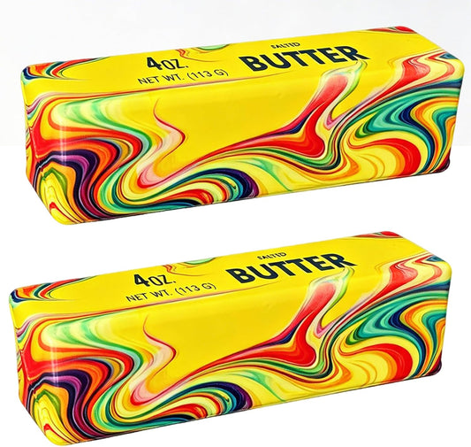 Colorful swirl butter squishy pair