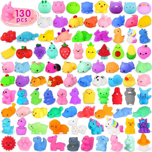 Kawaii egg squishy mochi lot of 130 mini squishies in neat grid