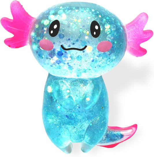 Blue Axolotl Squishy Soft Slow Rising Squeeze Sensory Fidget Toy