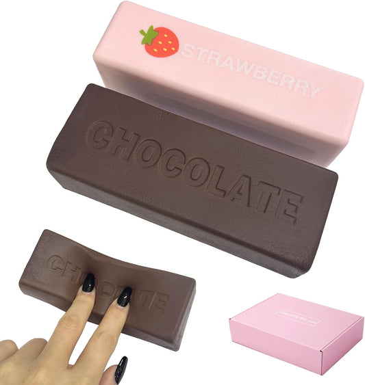 Strawberry and chocolate squishy block set