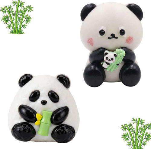 Panda squishy duo set with two panda designs