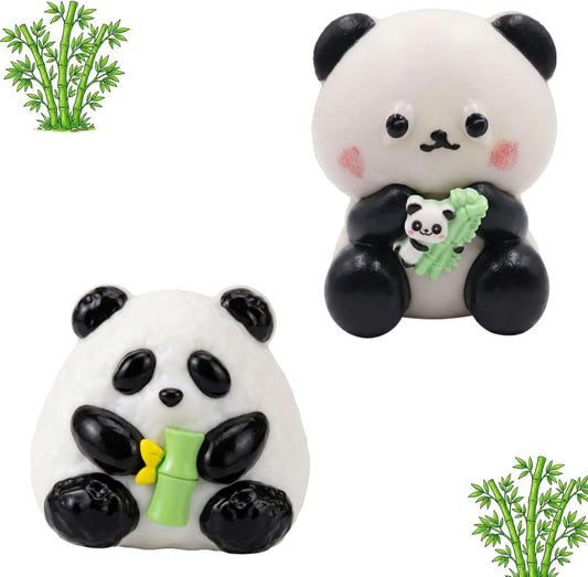 Panda squishy duo set with two panda designs