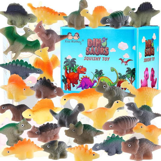 40 pack mini realistic mochi dinosaur squishy toys