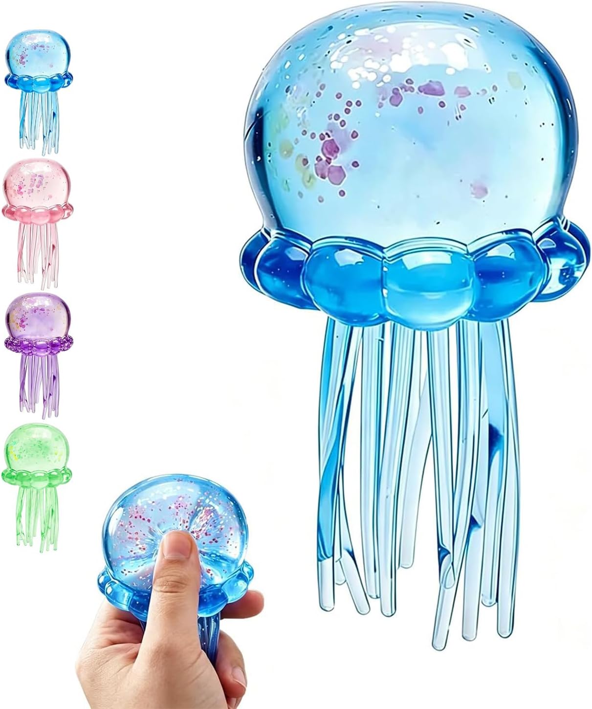Ocean blue jellyfish squishy sensory squeeze stress toy