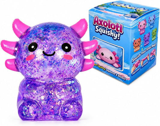 Galaxy purple axolotl squishy soft squeeze stress toy