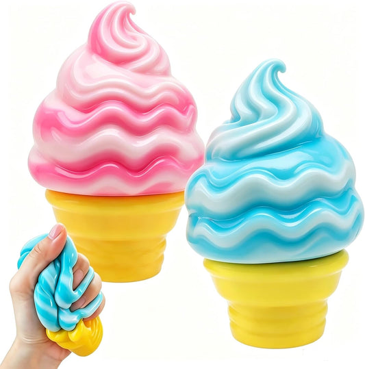 2 pack ice cream cone squishy slow rise toys