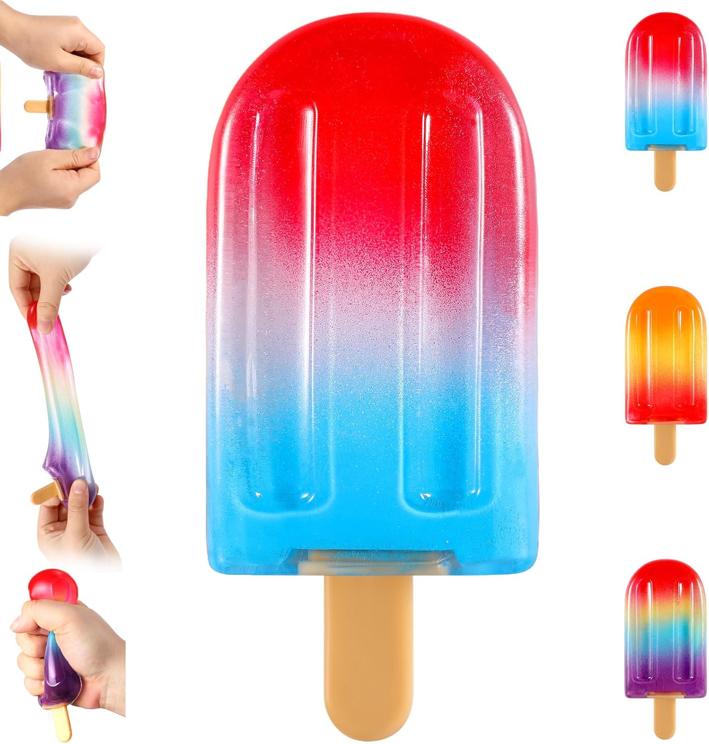 red white blue firecracker ice cream squishy popsicle