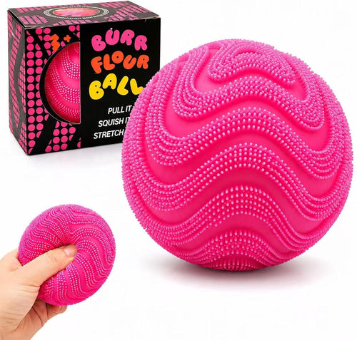 Pink fuzz bumpy squishy stress ball squeeze sensory toy