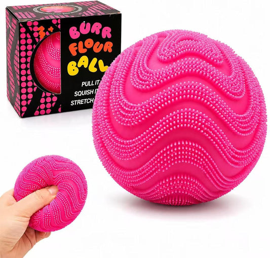 Pink fuzz bumpy squishy stress ball squeeze sensory toy