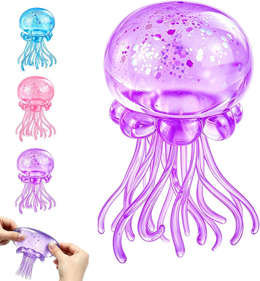 Jumbo purple jellyfish squishy slow rise sensory fidget toy