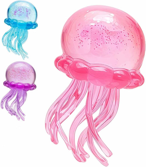 Rose pink jellyfish squishy slow rise squeeze fidget toy