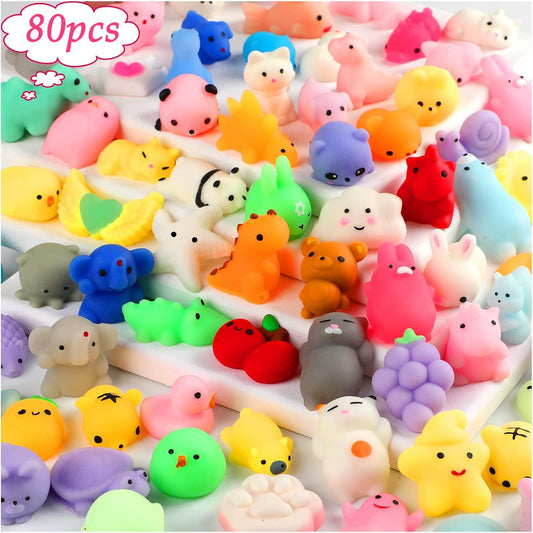 Slow rising egg squishy bundle eighty mini mochi squishies