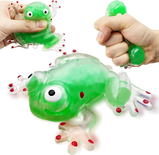Green water bead tree frog squishy stretchy fidget toy
