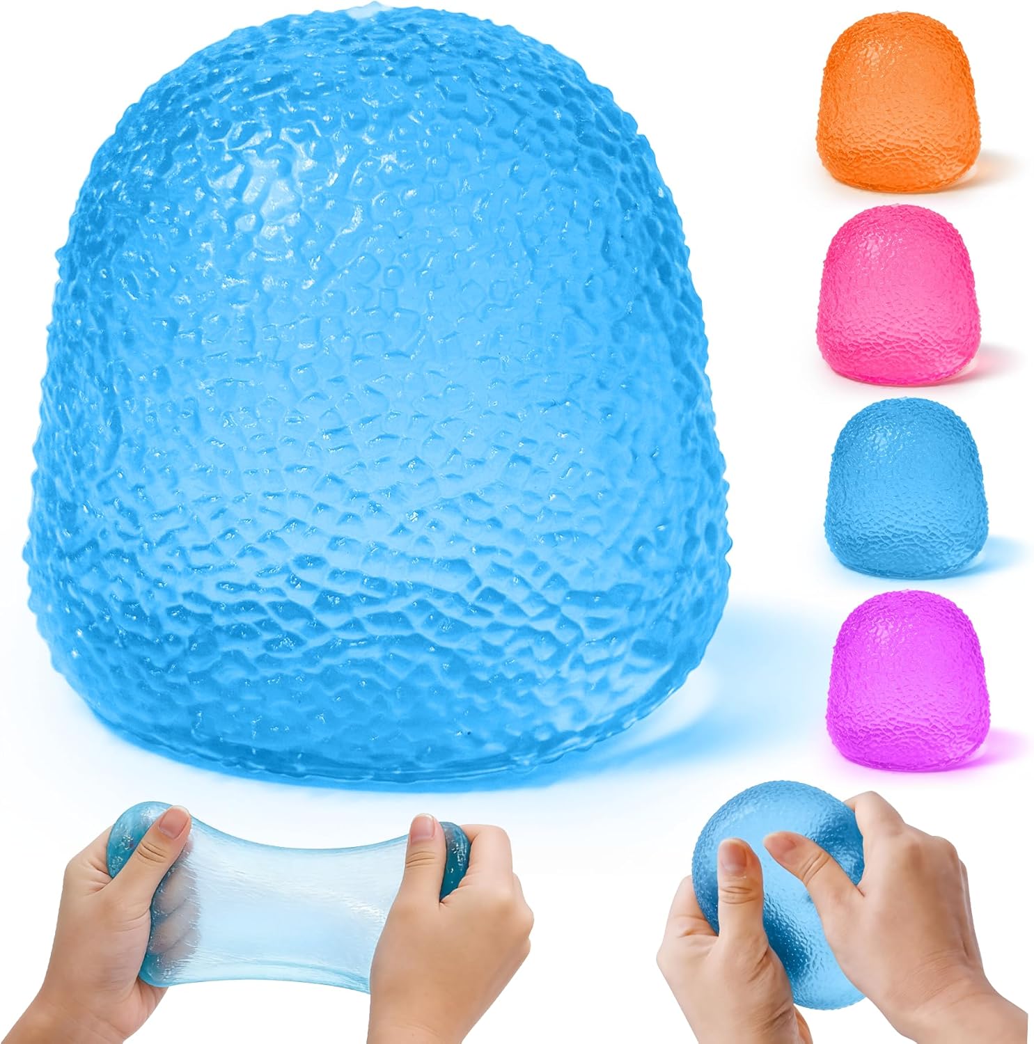 Gumdrop candy squishy blue squeeze stress ball