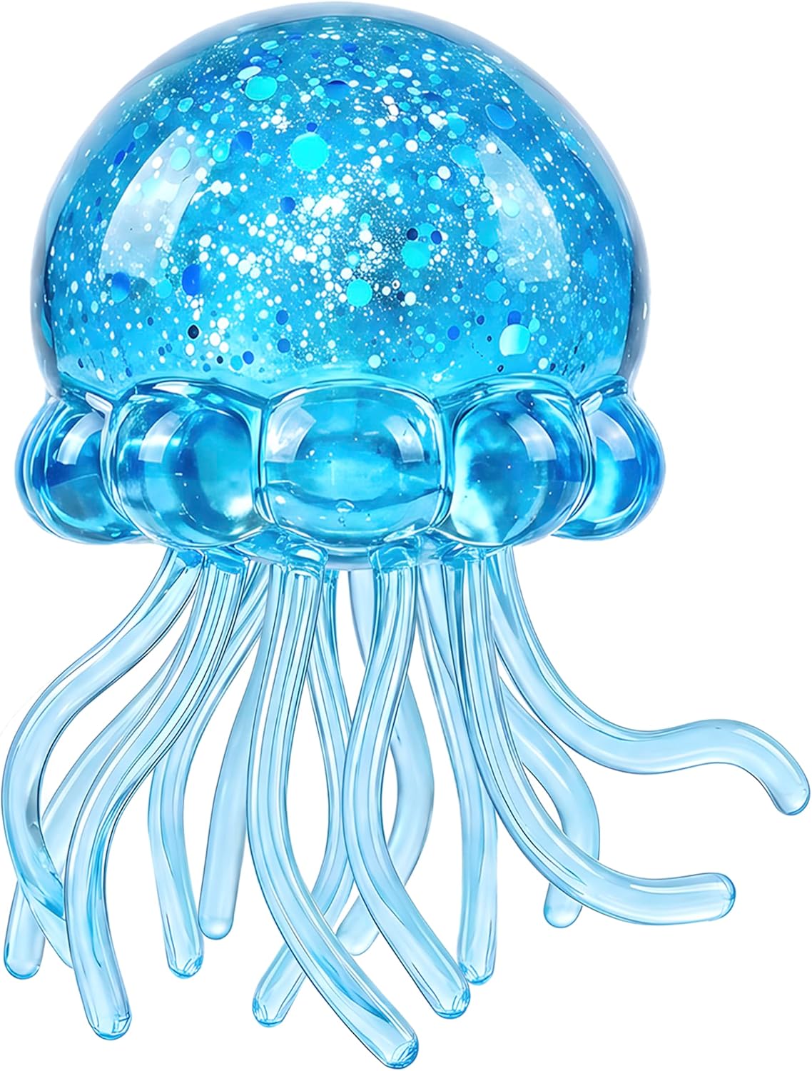 Ocean blue glitter jellyfish squishy slow rising sensory toy