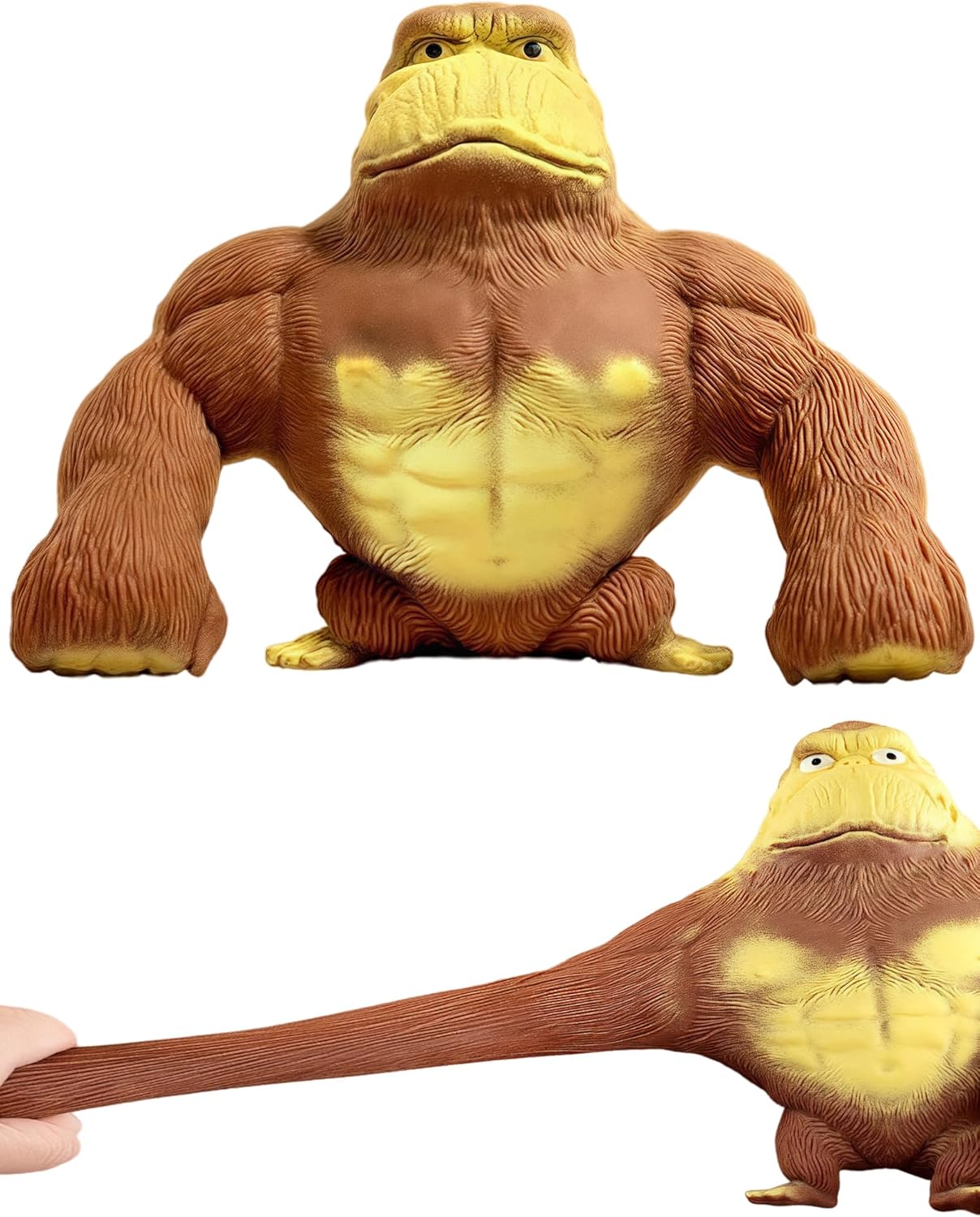 Chunky brown monkey squishy stretchy gorilla toy