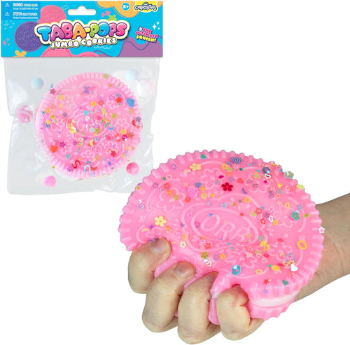 pink sandwich squishy cookie with sprinkles slow rising squeeze toy
