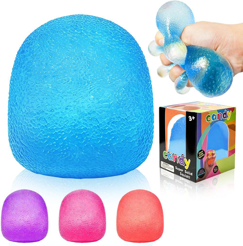 Blue candy squishy sugar squeeze stress ball
