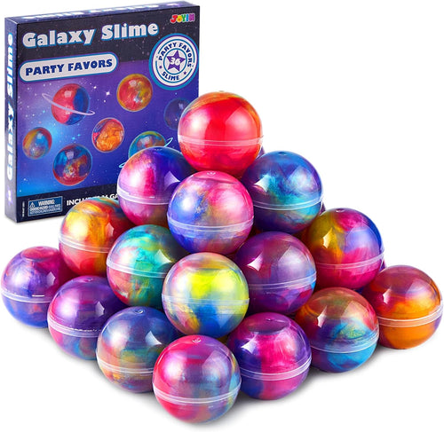 Bulk 36 pack rainbow galaxy squishy ball slime party favors