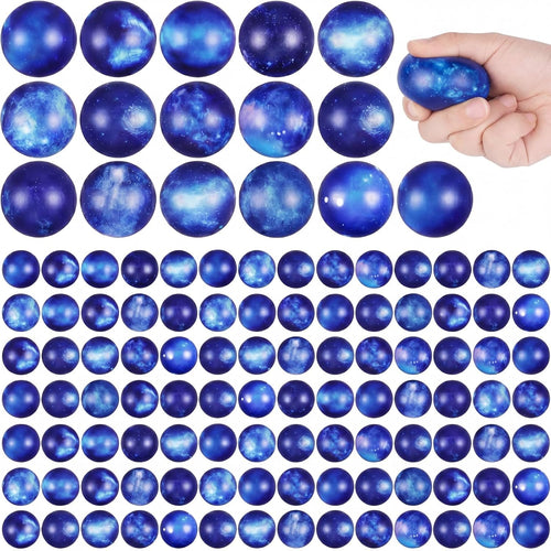 Bulk blue nebula galaxy squishy ball foam stress balls