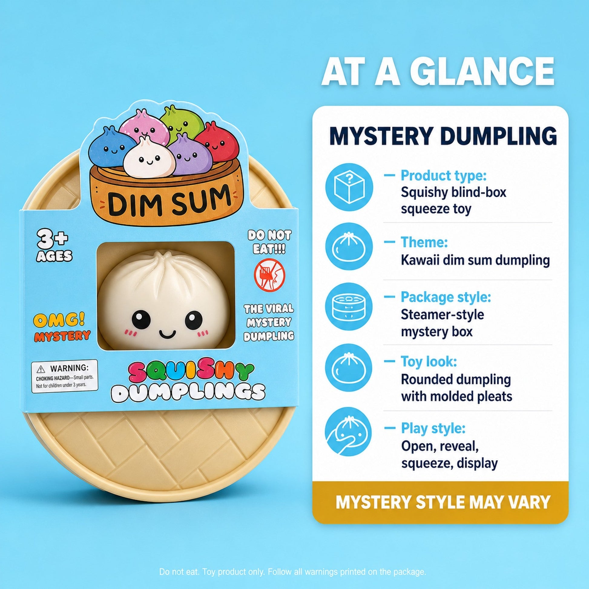 Mystery Dumpling Squishy spec