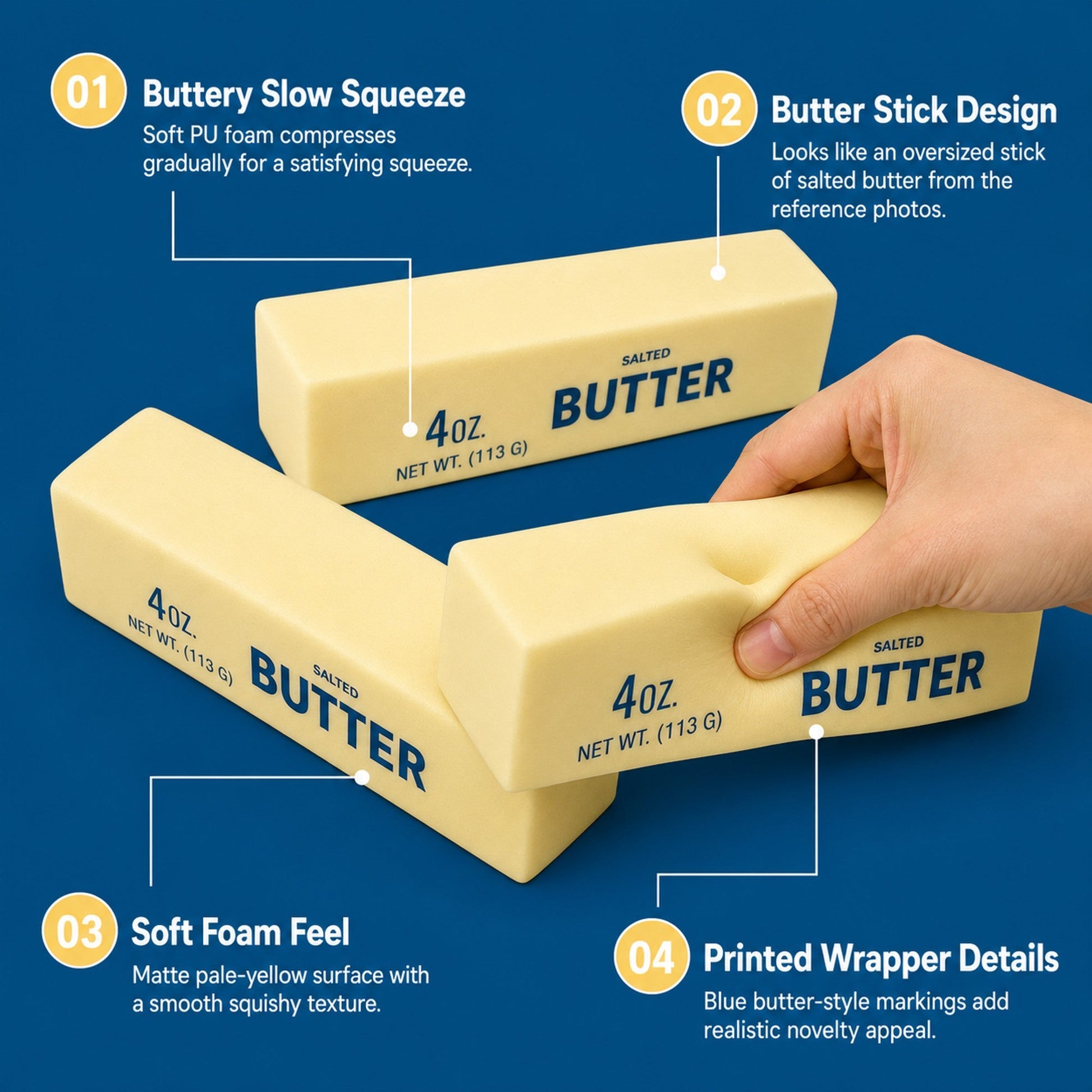 PU Foam Butter Squishy features