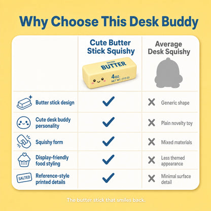 Cute Butter Stick Squishy comparison
