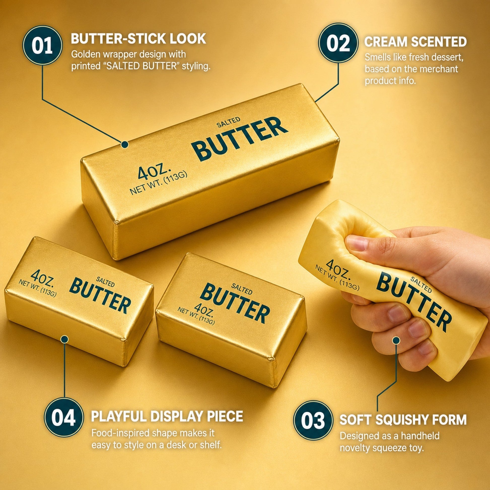 Cream Scented Butter Squishy features