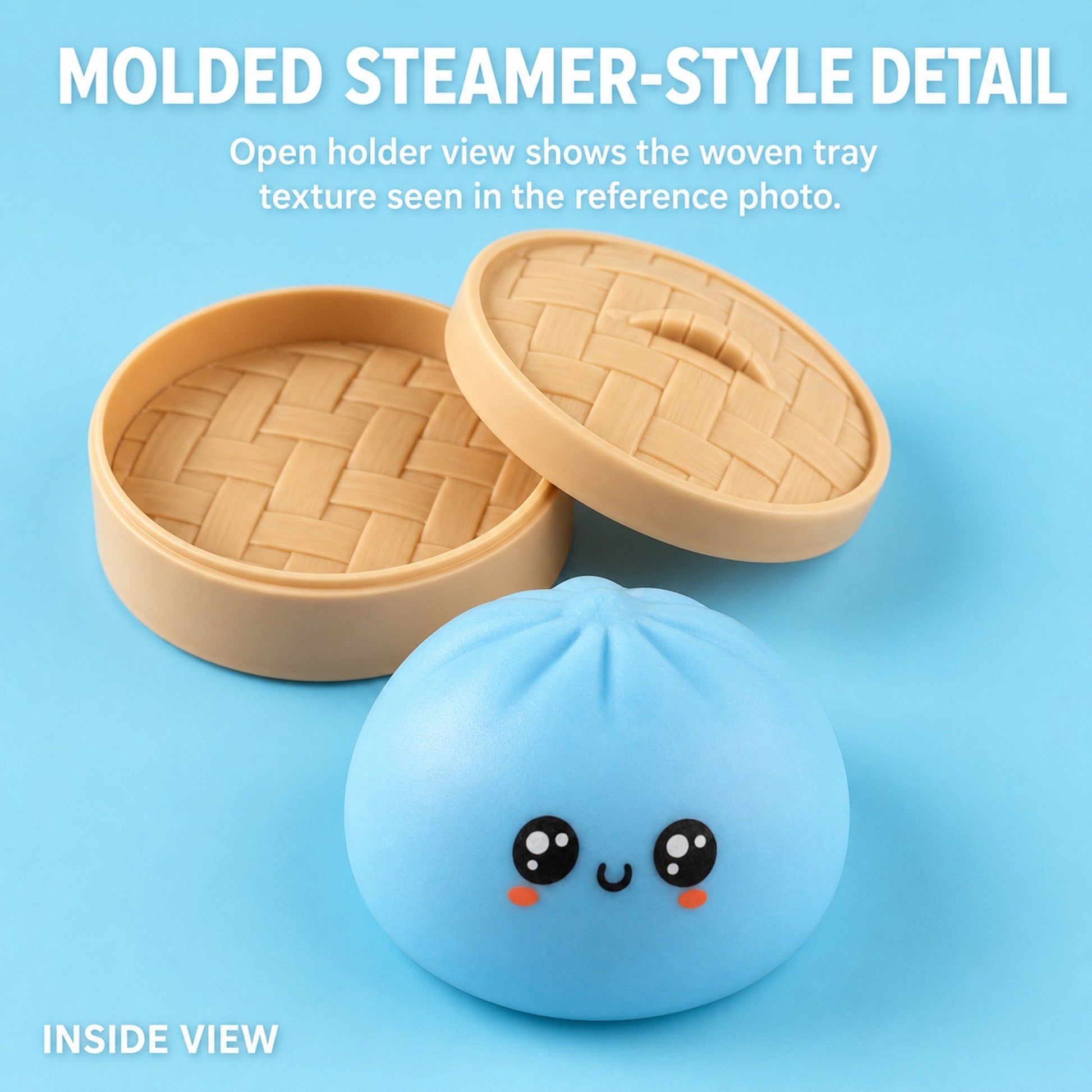 Blue Dumpling Squishy, Cool-Tone Squeeze inside
